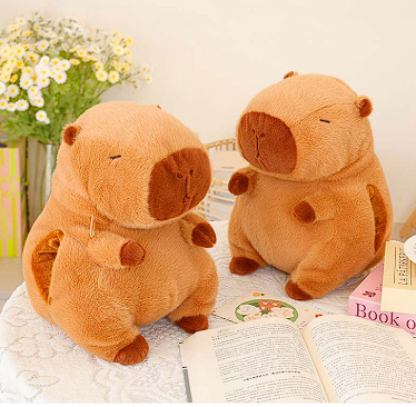 Capybara Hand Warmer Plush Pillow – Cozy Comfort with Hand Pocket